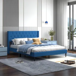 Giantex Platform Bed Frame with Wingback bed frame, queen bed