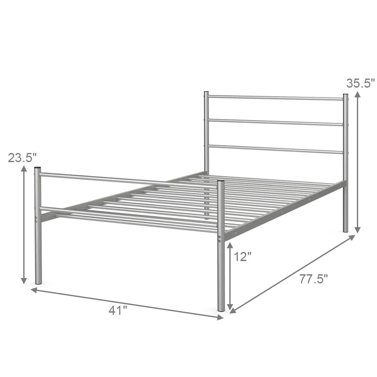 Giantex Platform Bed with Headboard and Footboard