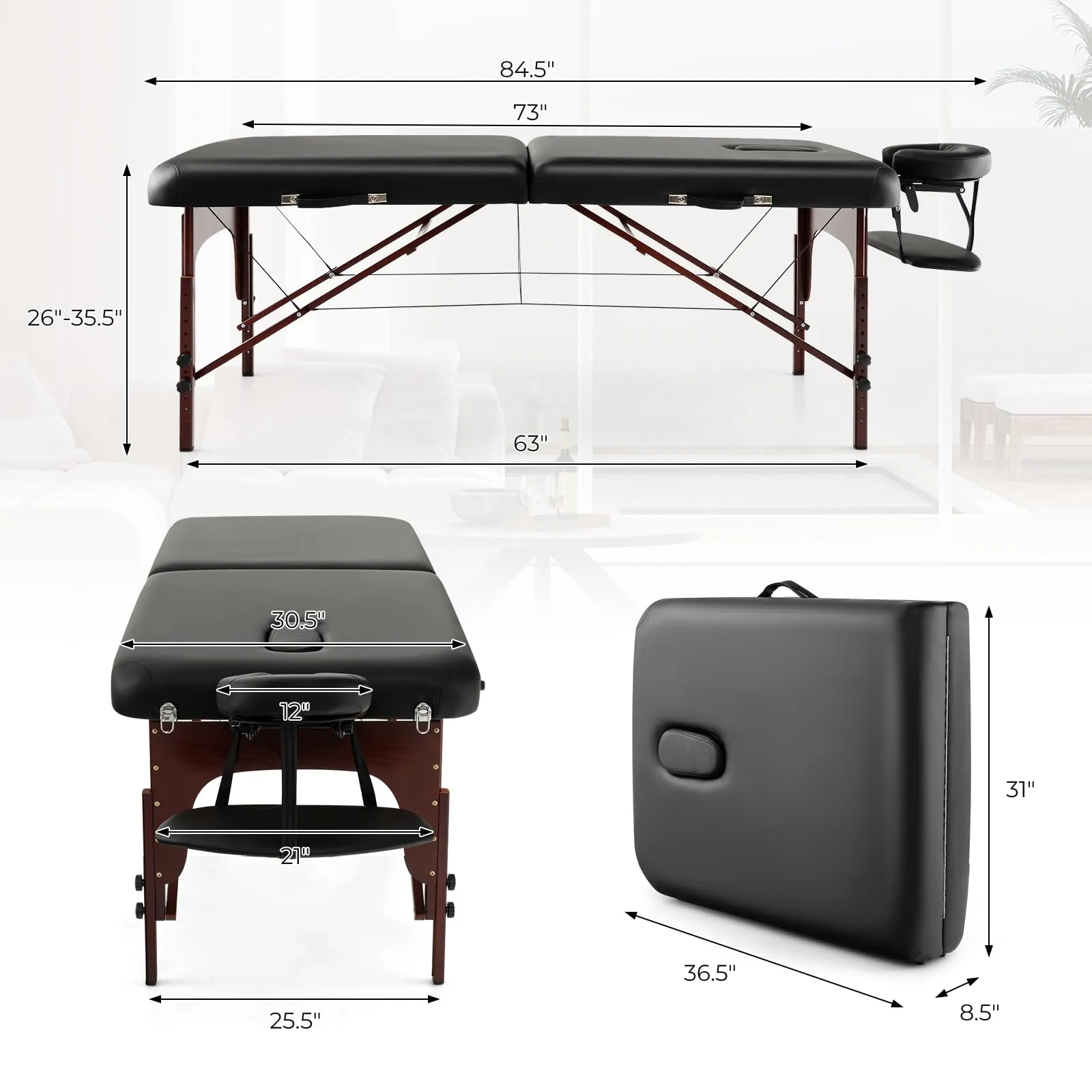 Giantex Portable Massage Table 84 Inch