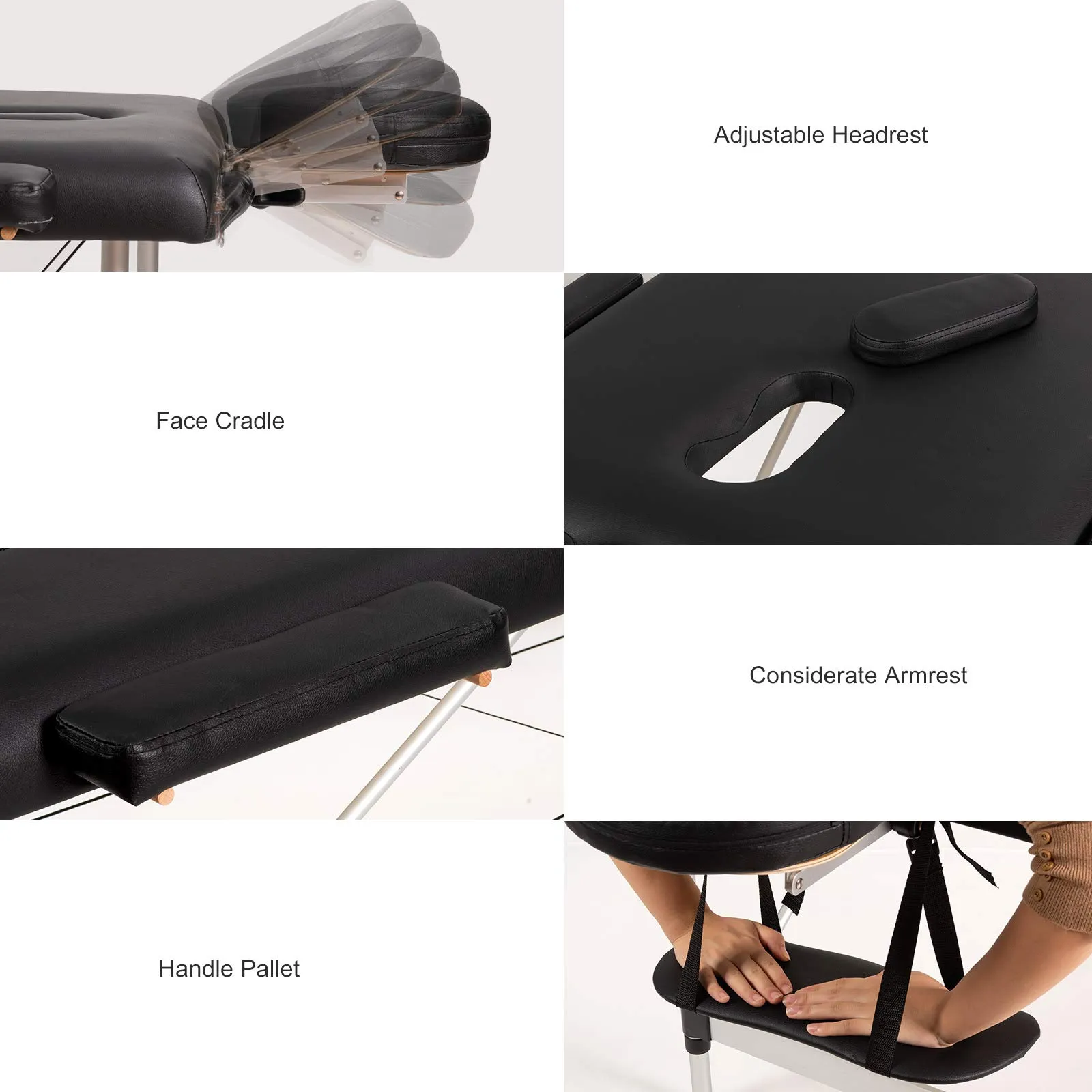 Giantex Portable Massage Table 84inch, Folding Lash Bed Aluminium Frame