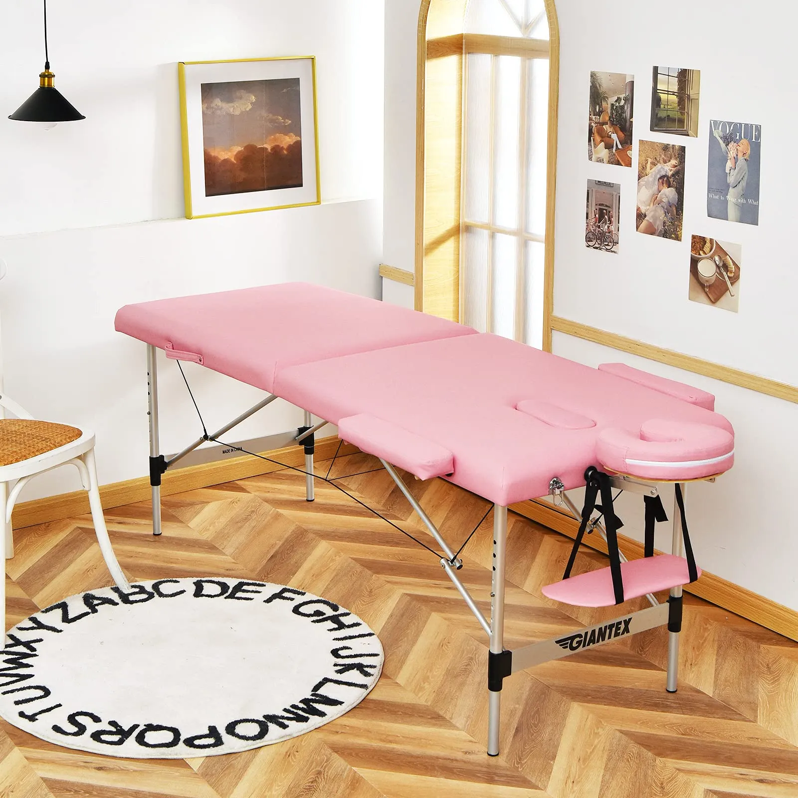 Giantex Portable Massage Table 84inch, Folding Lash Bed Aluminium Frame