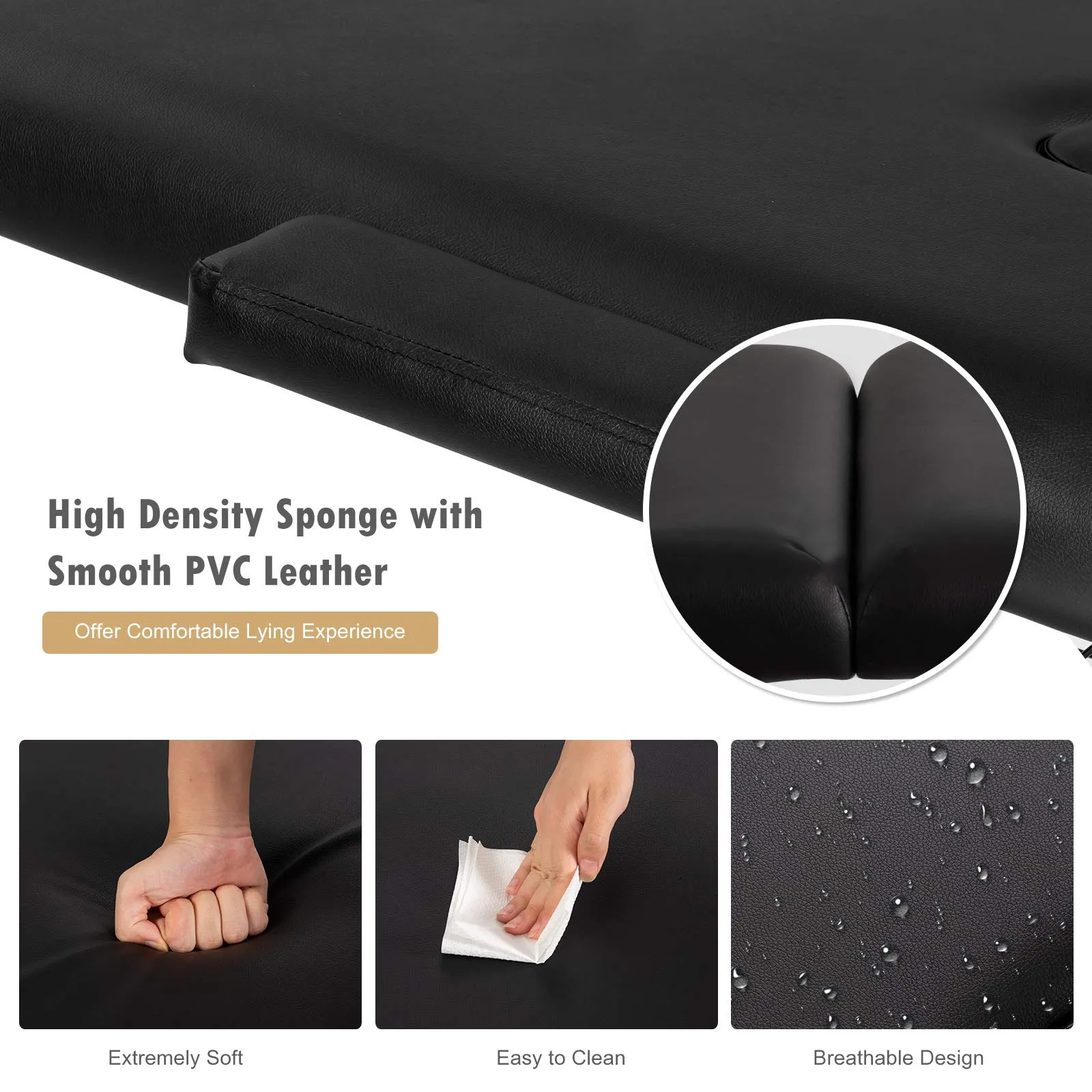 Giantex Portable Massage Table 84inch, Folding Lash Bed Aluminium Frame