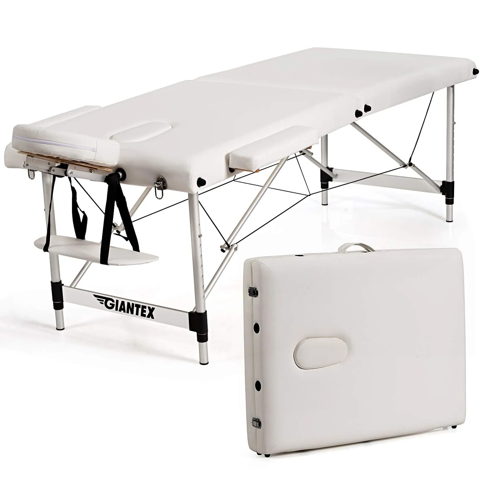 Giantex Portable Massage Table 84inch, Folding Lash Bed Aluminium Frame