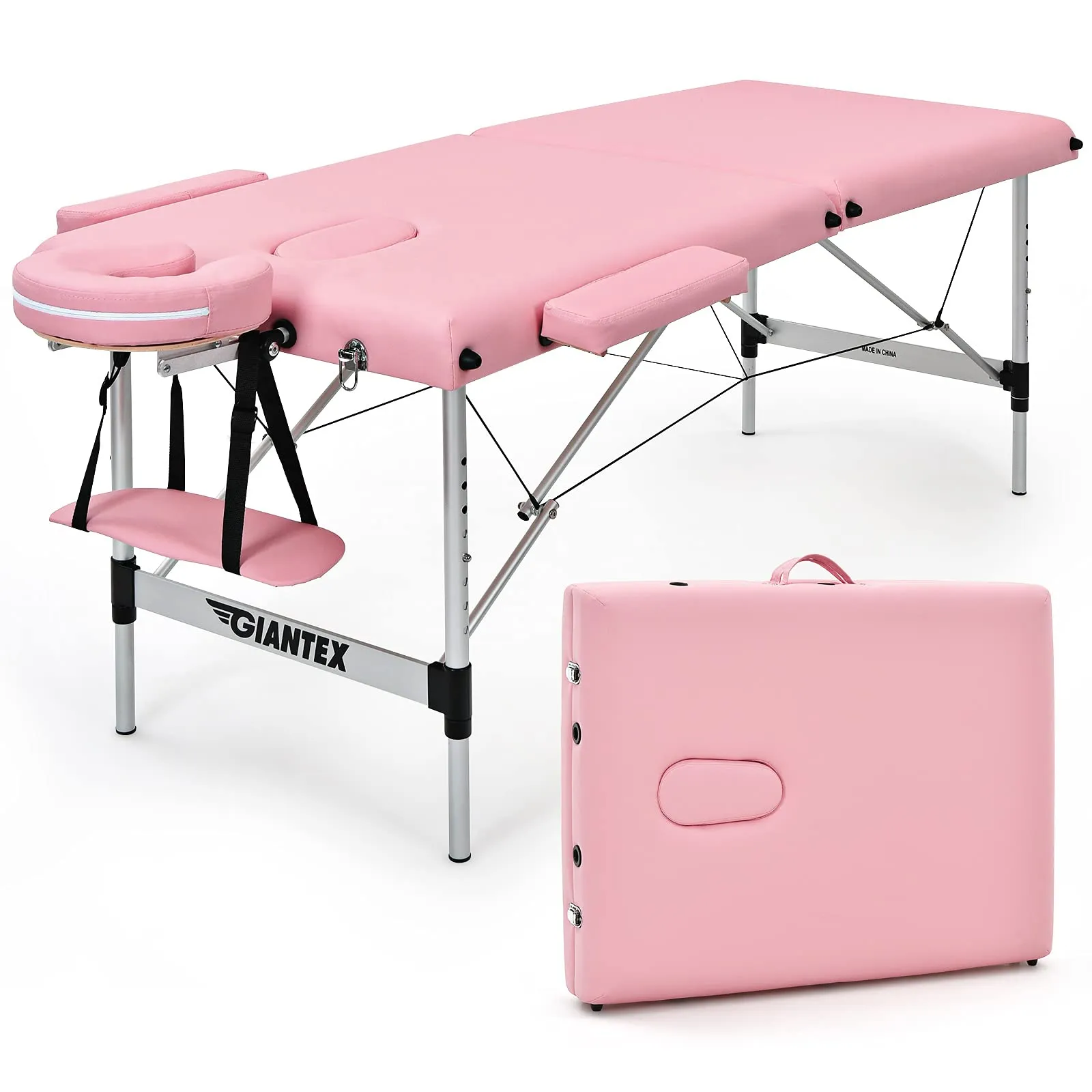 Giantex Portable Massage Table 84inch, Folding Lash Bed Aluminium Frame