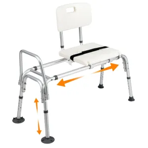Giantex Sliding Tub Transfer Bench for Bathtub bathroom organizer, toilet brush holder