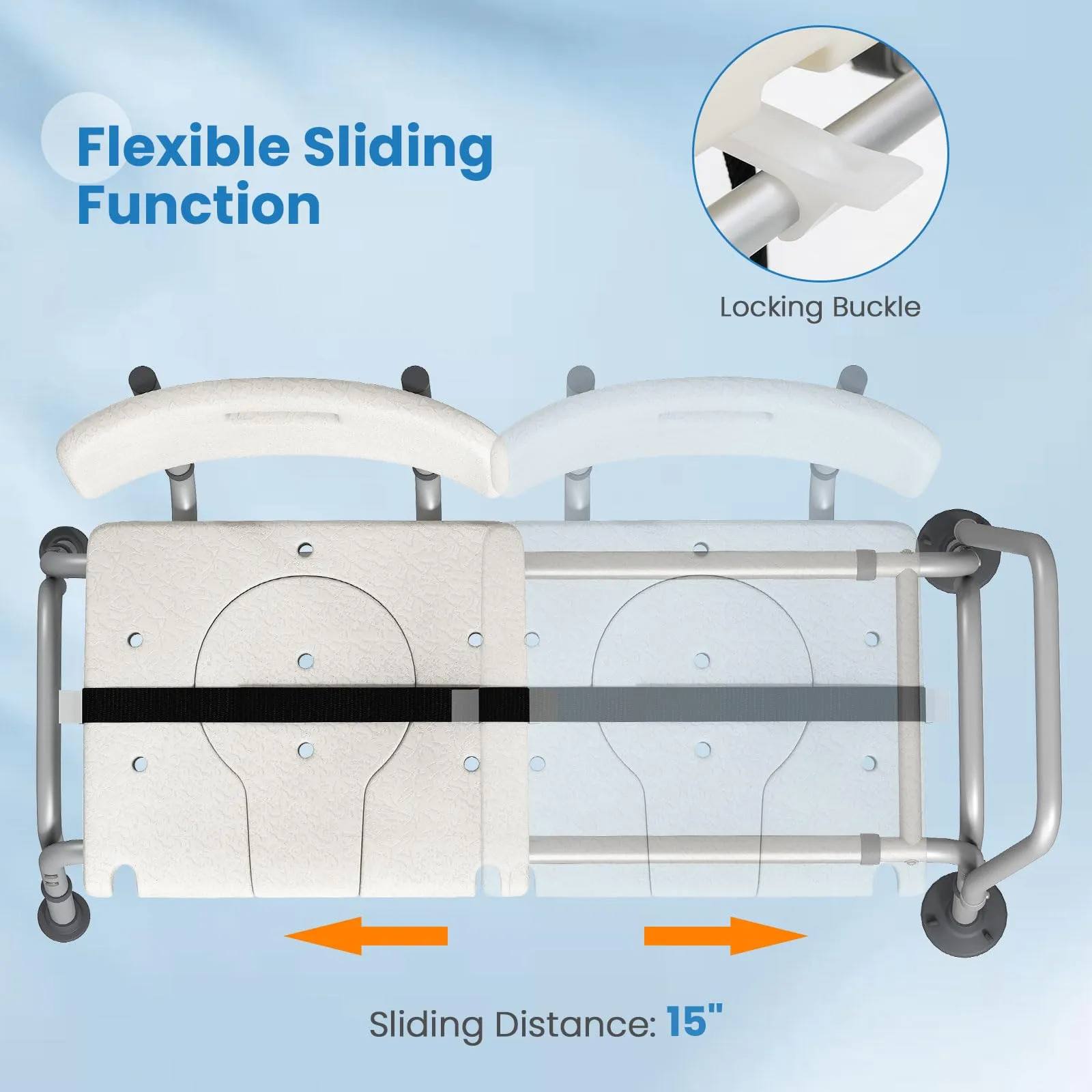 Giantex Sliding Tub Transfer Bench for Bathtub