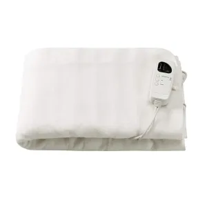Giantex Smart Electric Heated Mattress Pad, Heating Bed Topper Blankets w/ Low-Voltage fleece blanket, knit throw