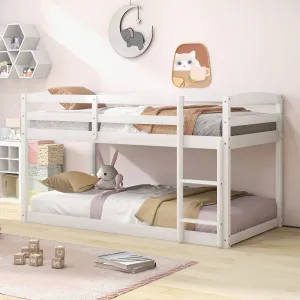 Giantex Solid Wood Twin Over Twin Bunk Bed Frame bed frame, queen bed