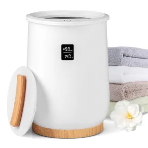 Giantex Towel Warmer Bucket, 20L Large Hot Towel Heater with Wood Handle bathroom organizer, toilet brush holder