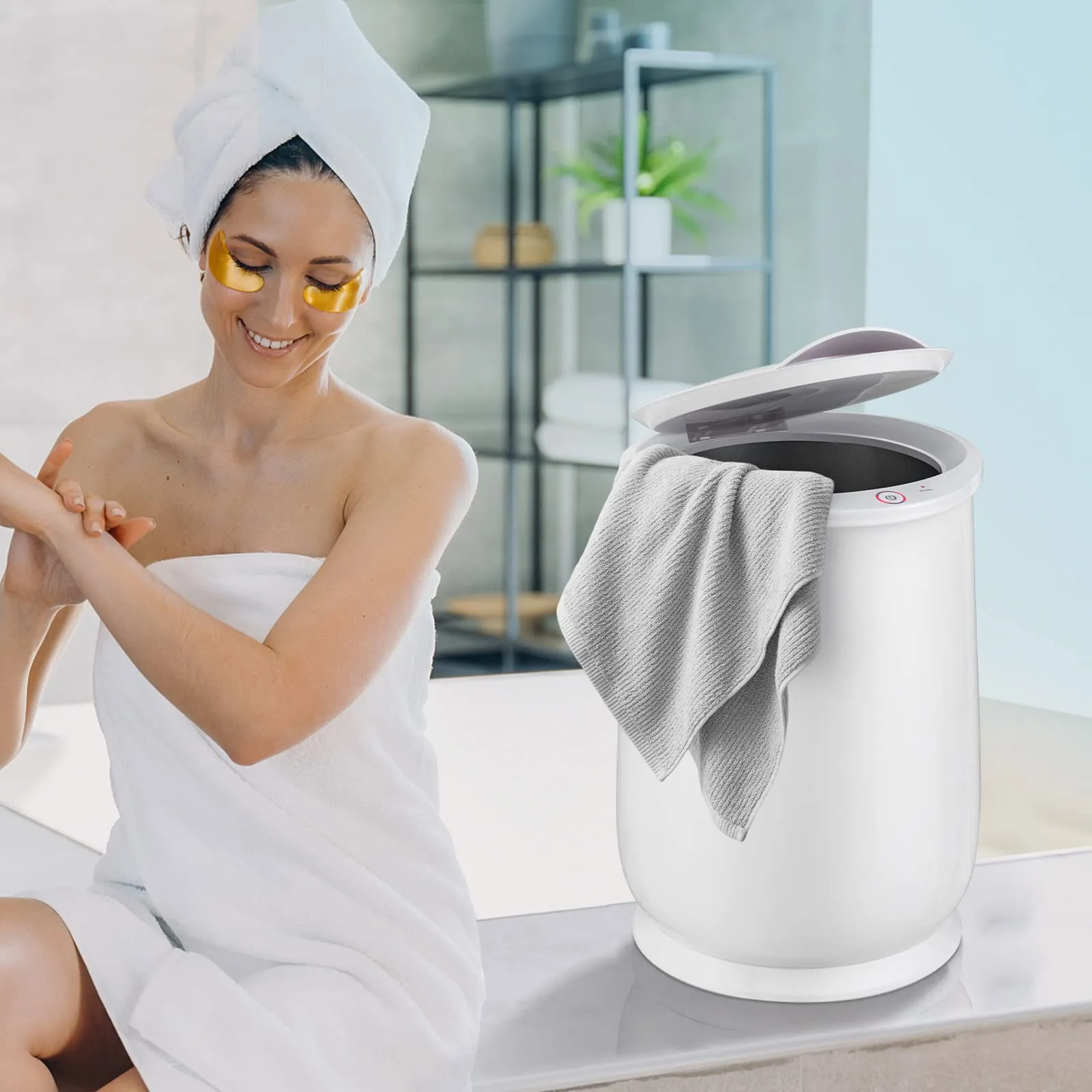 Giantex Towel Warmer Bucket for Bathroom, 21 L