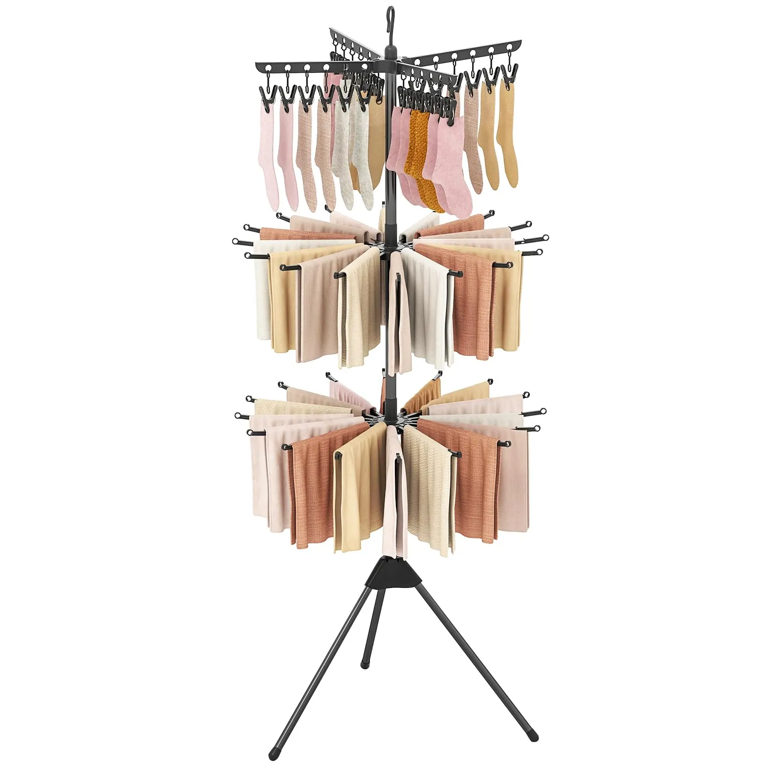 Giantex Tripod Clothes Drying Rack bathroom organizer, toilet brush holder