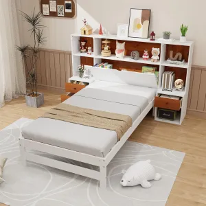 Giantex Twin Bed Frames with Headboard and Drawer bed frame, queen bed