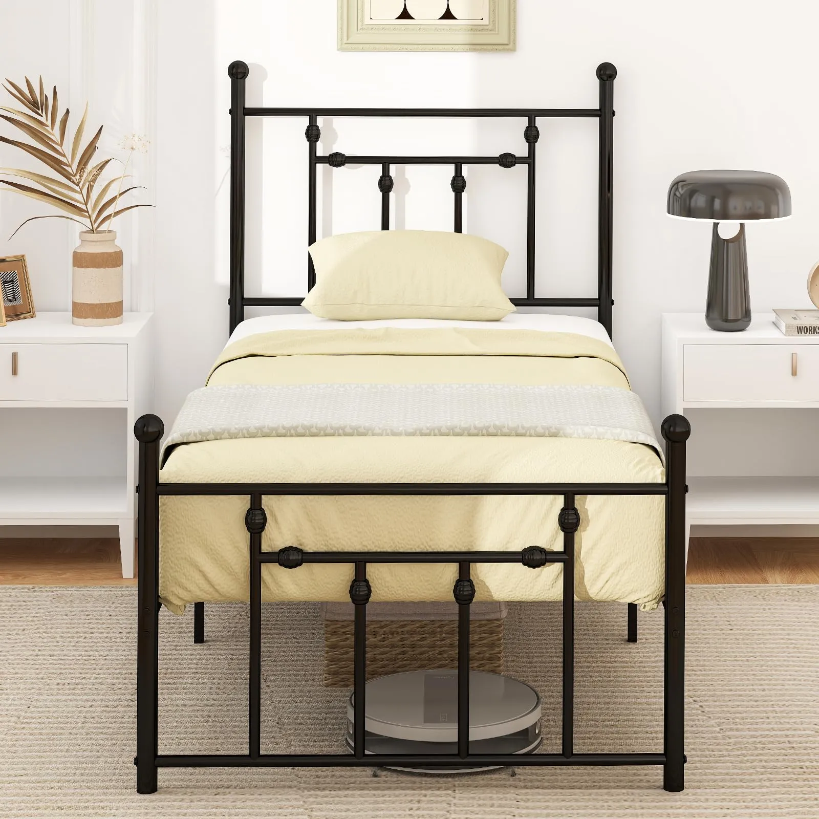 Giantex Twin Bed Frames with Headboard and Footboard, Victorian Style Twin Platform Bed bed frame, queen bed