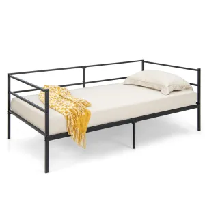 Giantex Twin Daybed Frame, Metal Sofa Bed w/Heavy-Duty 16 Slats Support, Black bed frame, queen bed