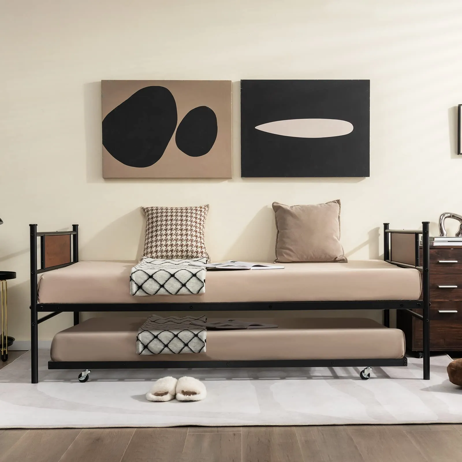 Giantex Twin Daybed with Pullout Trundle