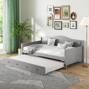 Giantex Twin Daybed with Trundle bed frame, queen bed