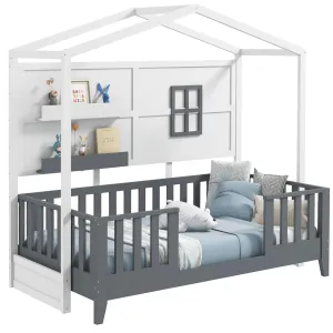 Giantex Twin House Bed bed frame, queen bed