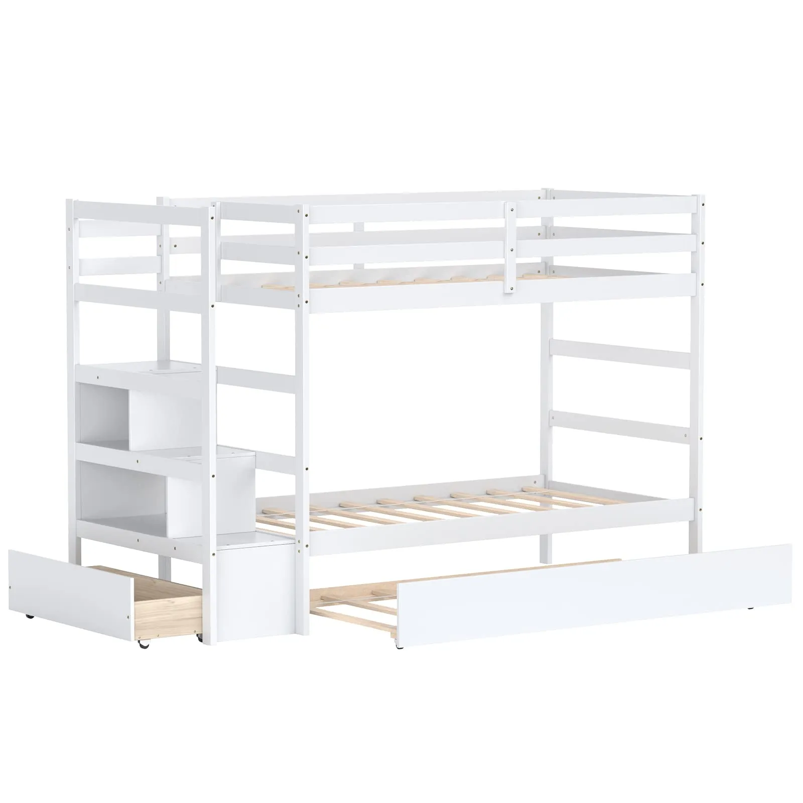 Giantex Twin-Over-Twin Bunk Bed with Trundle