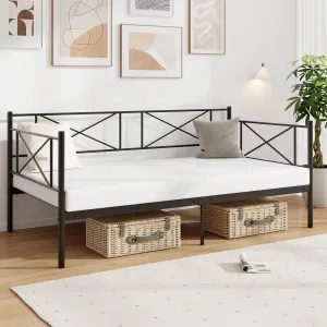 Giantex Twin Size Daybed Frame, Metal Sofa Bed w/Heavy Duty Steel Slats Support bed frame, queen bed