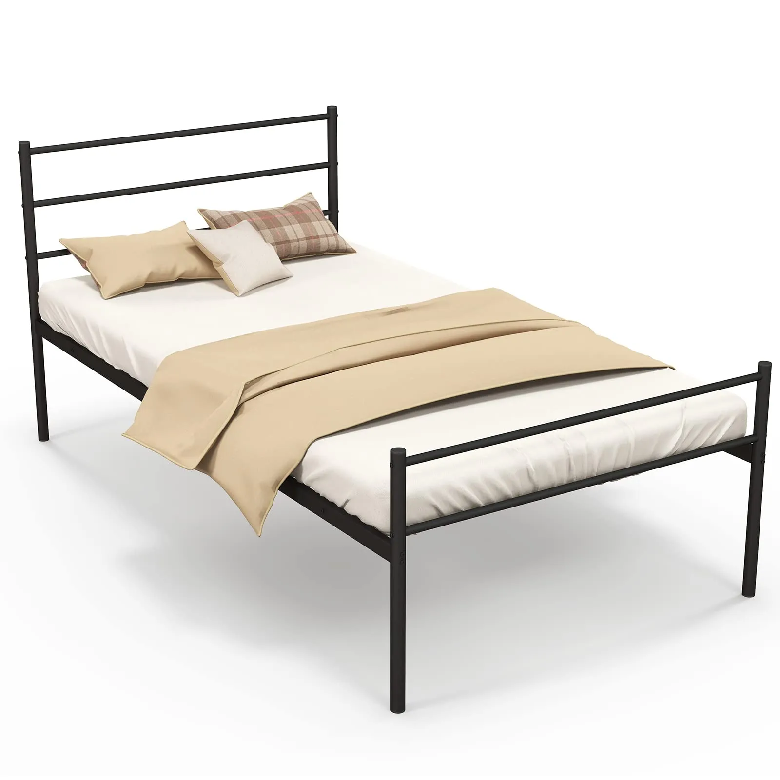 Giantex Twin Size Metal Bed Frame with Headboard & Footboard, 13.5 Inch Platform Bed Frame