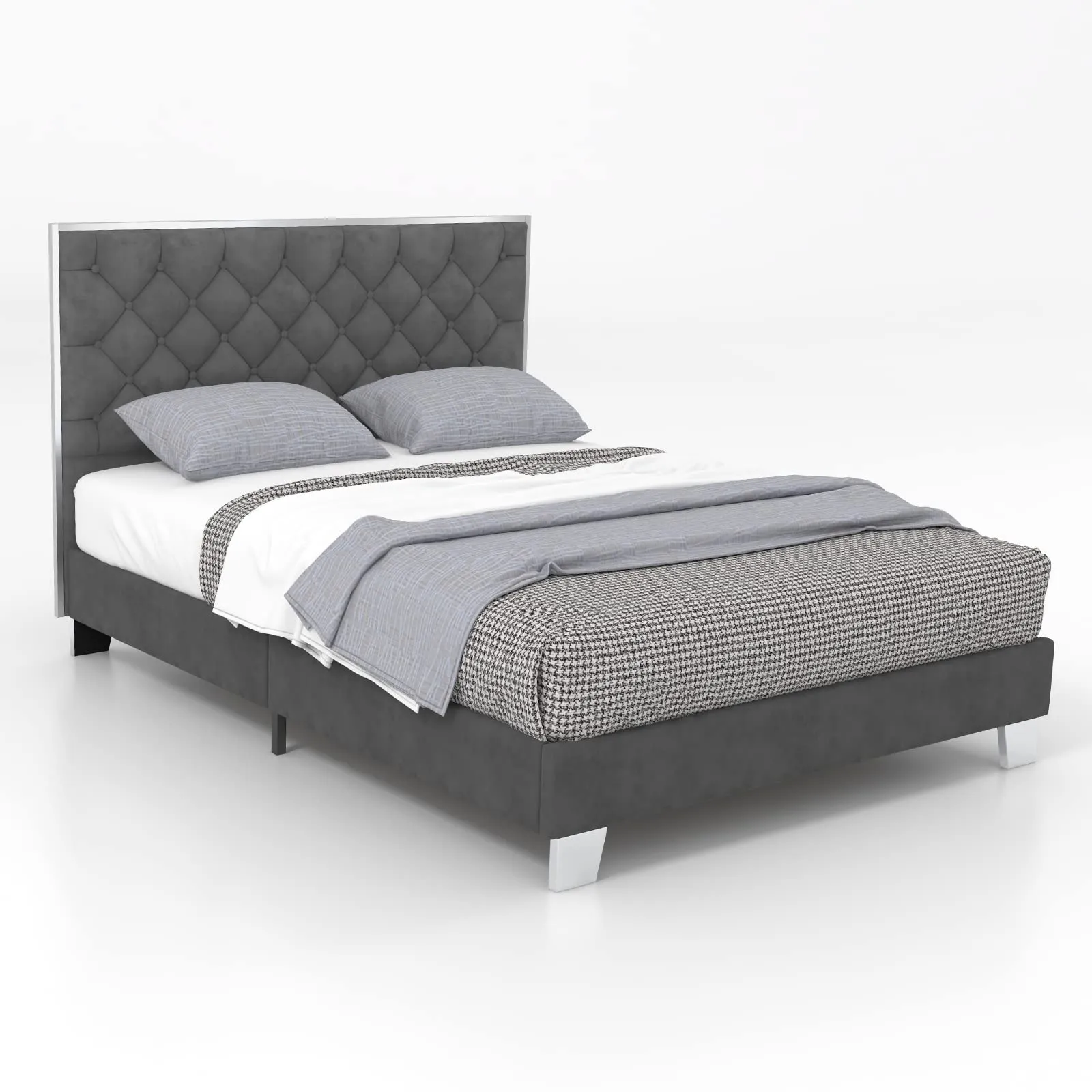Giantex Upholstered Bed Frame, Modern Platform Bed bed frame, queen bed