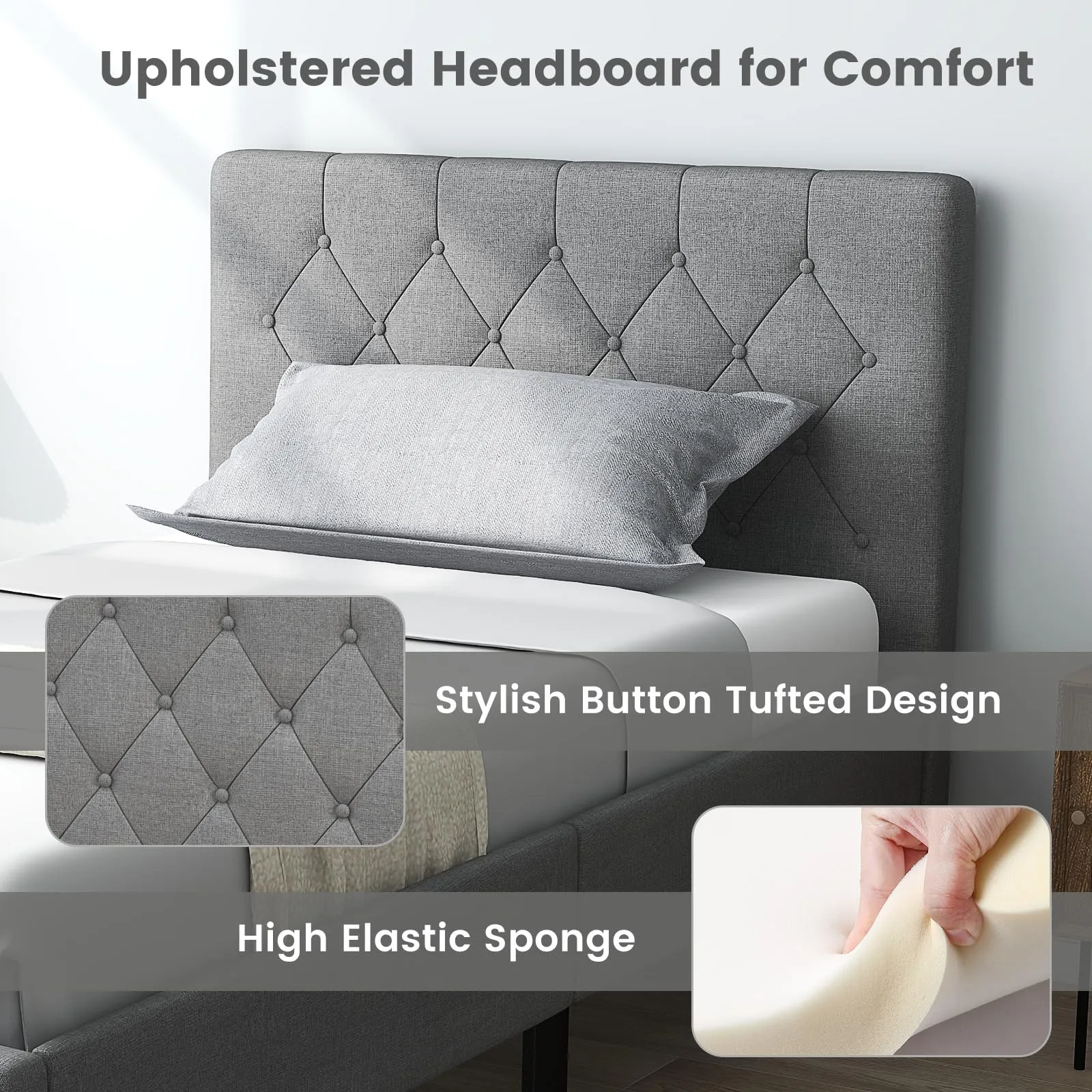 Giantex Upholstered Bed Frame