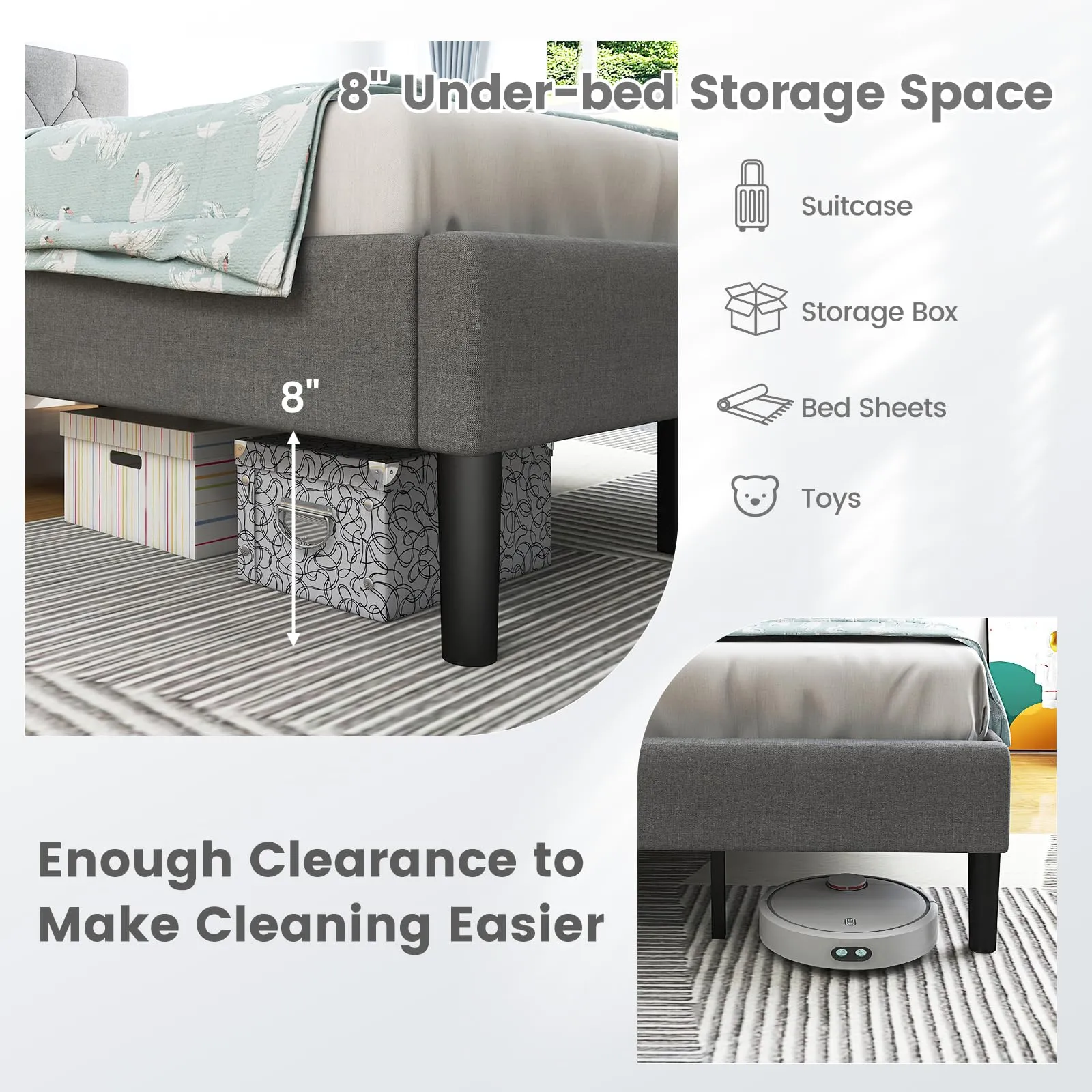 Giantex Upholstered Bed Frame