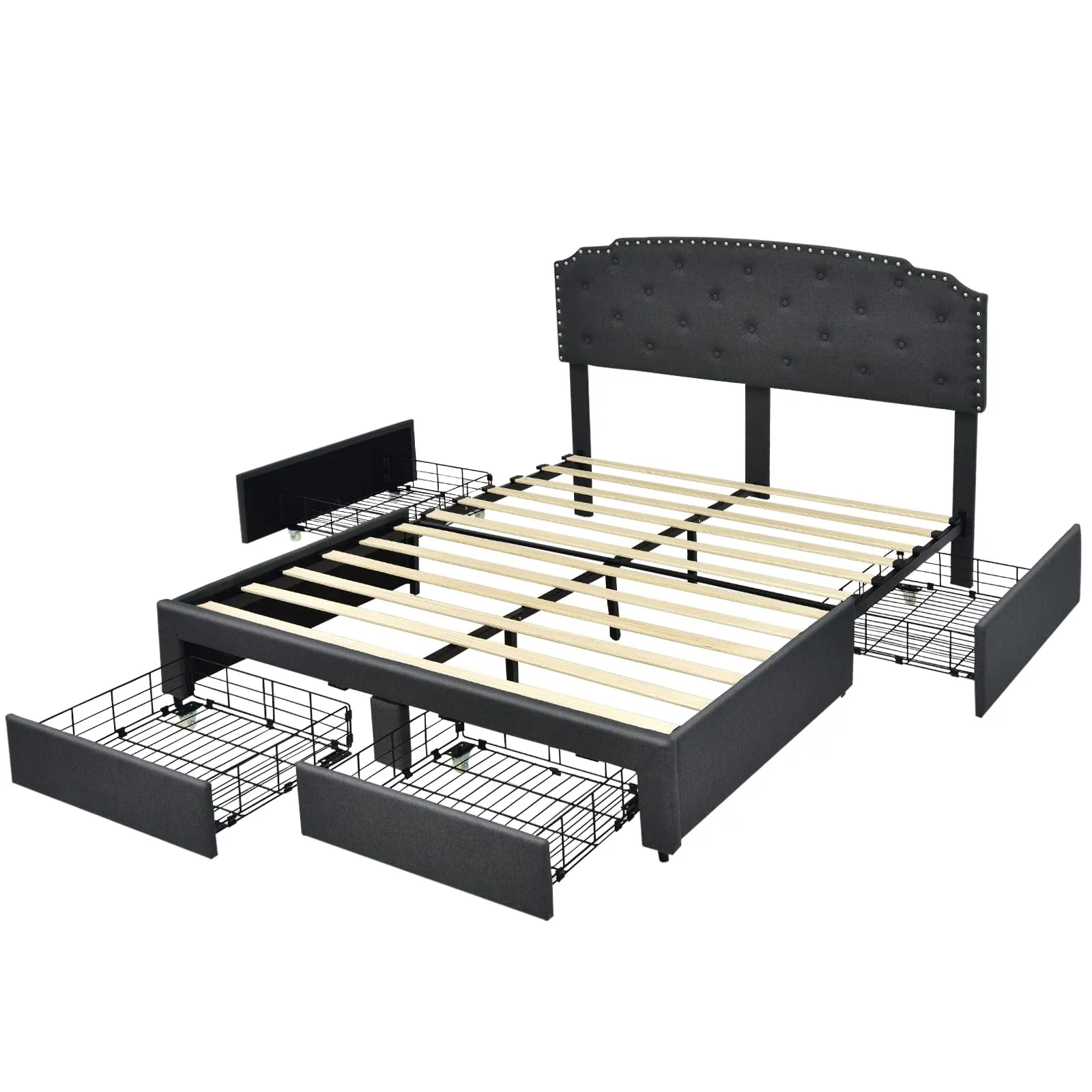 Giantex Upholstered Platform Bed Frame bed frame, queen bed