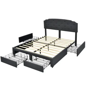 Giantex Upholstered Platform Bed Frame bed frame, queen bed