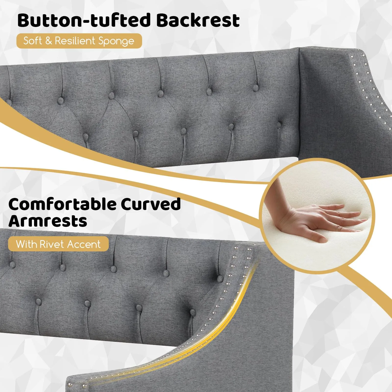 Giantex Upholstered Twin Daybed with Trundle