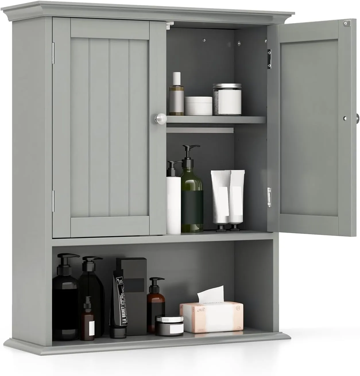 Giantex Wall Mounted Medicine Cabinets - Above Toilet Bathroom Cabinet with Adjustable Shelf