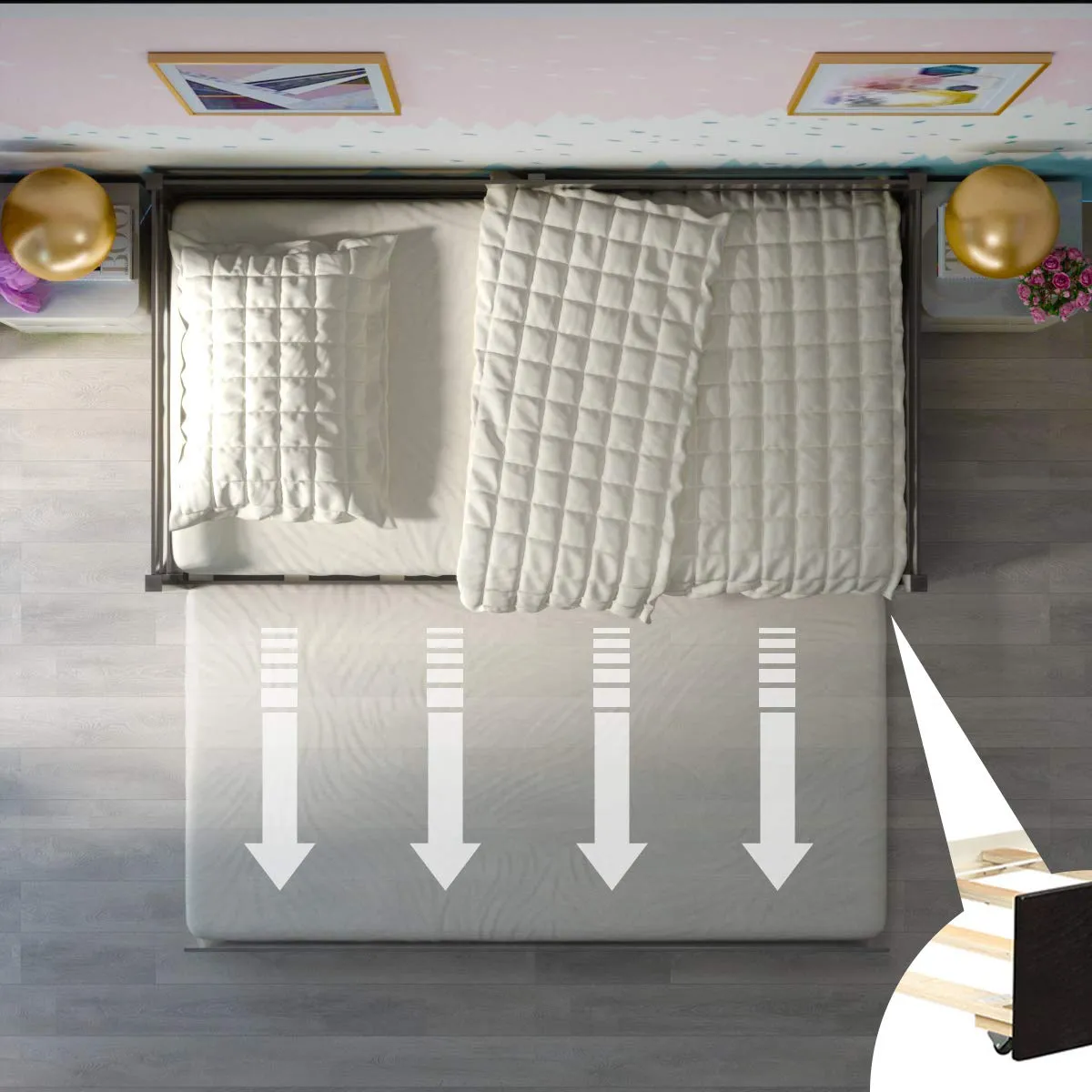 Giantex Wood Daybed with a Trundle, Twin Trundle Daybed with Durable Slat Support