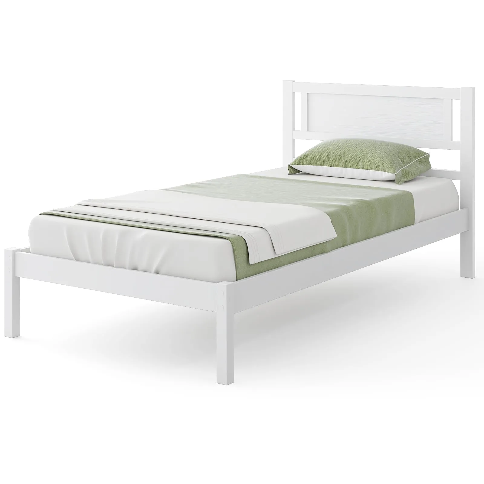 Giantex Wood Full Size Bed Frame with Headboard