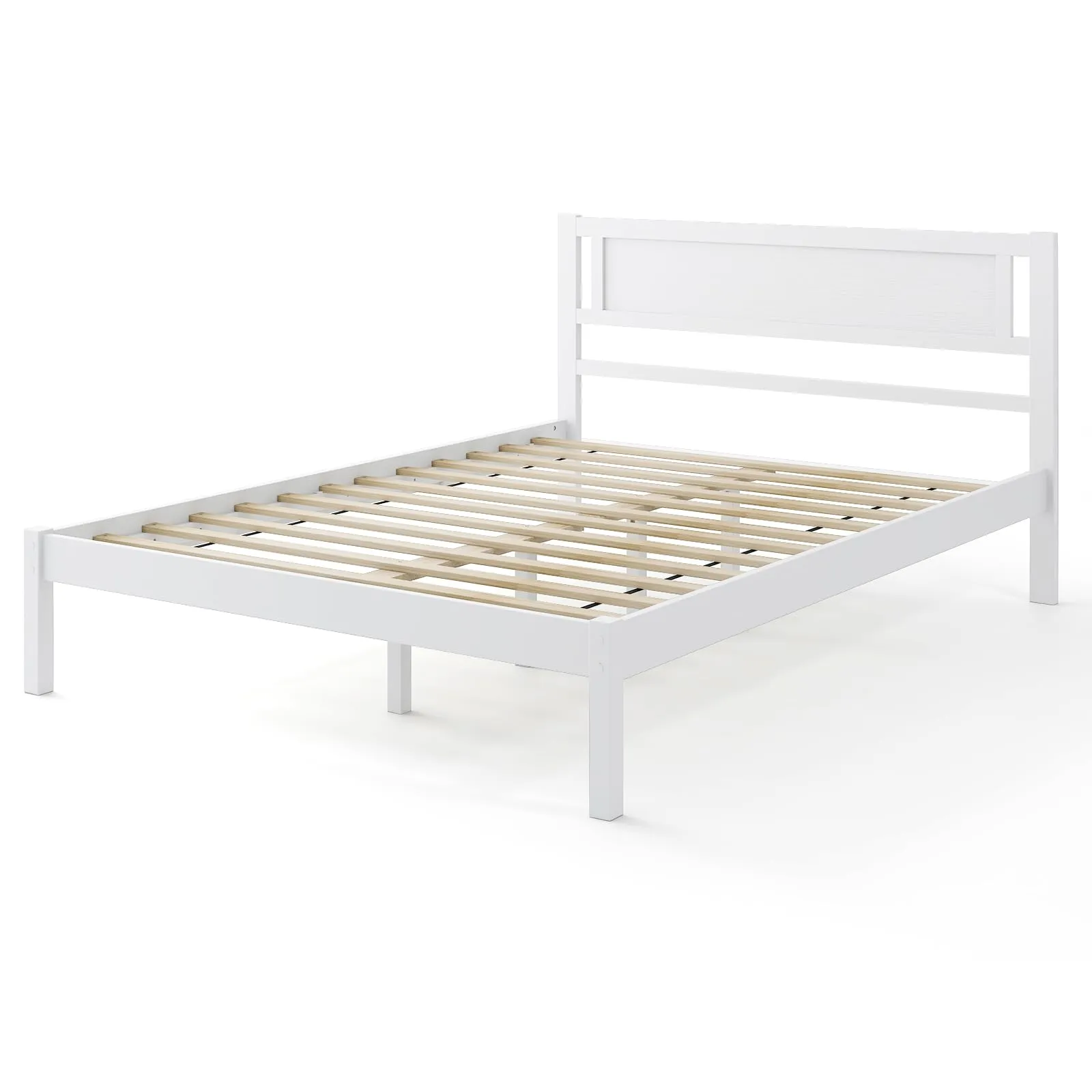 Giantex Wood Full Size Bed Frame with Headboard