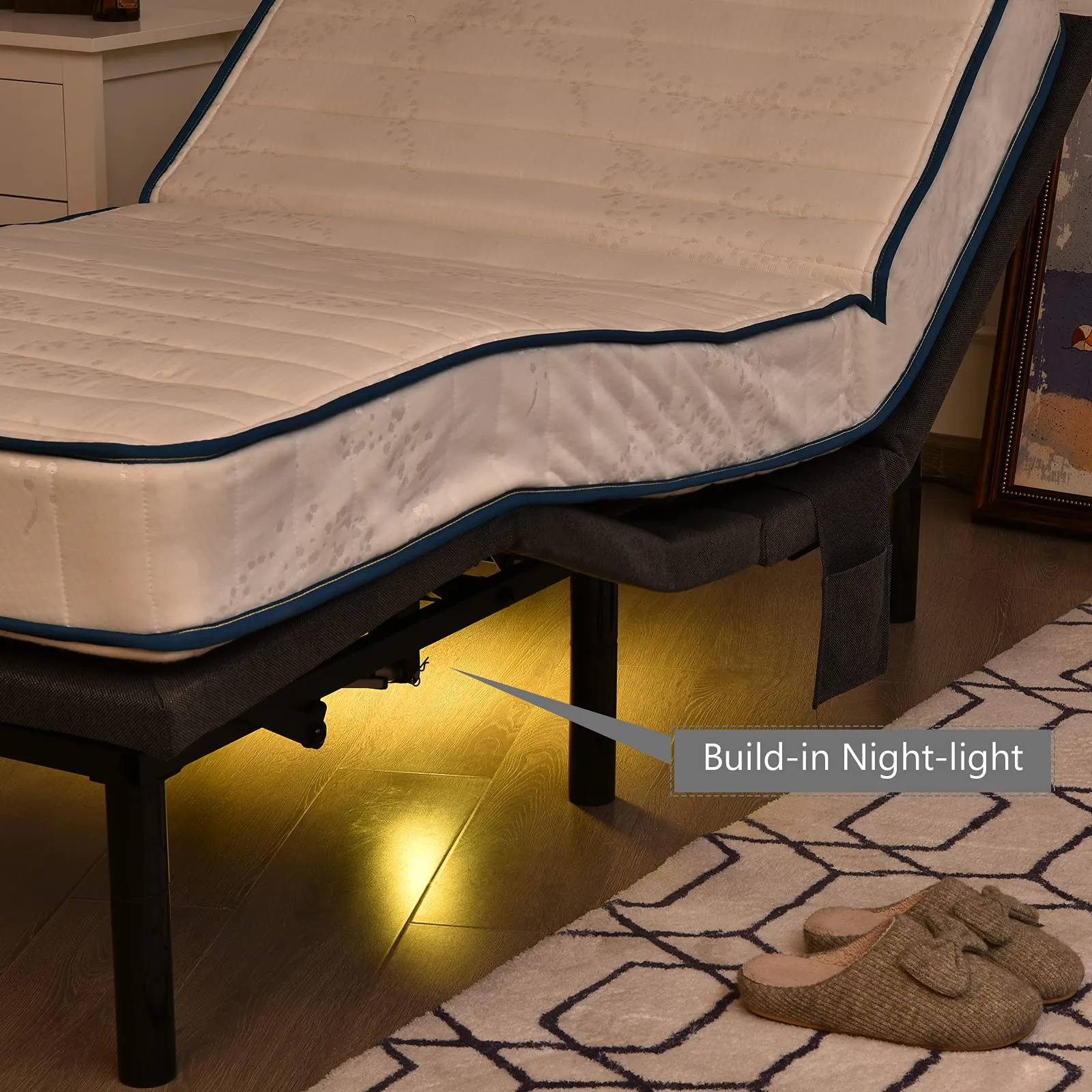Giantex Zero Gravity Electric Adjustable Bed w/ Head and Foot Incline, Vibration Massage
