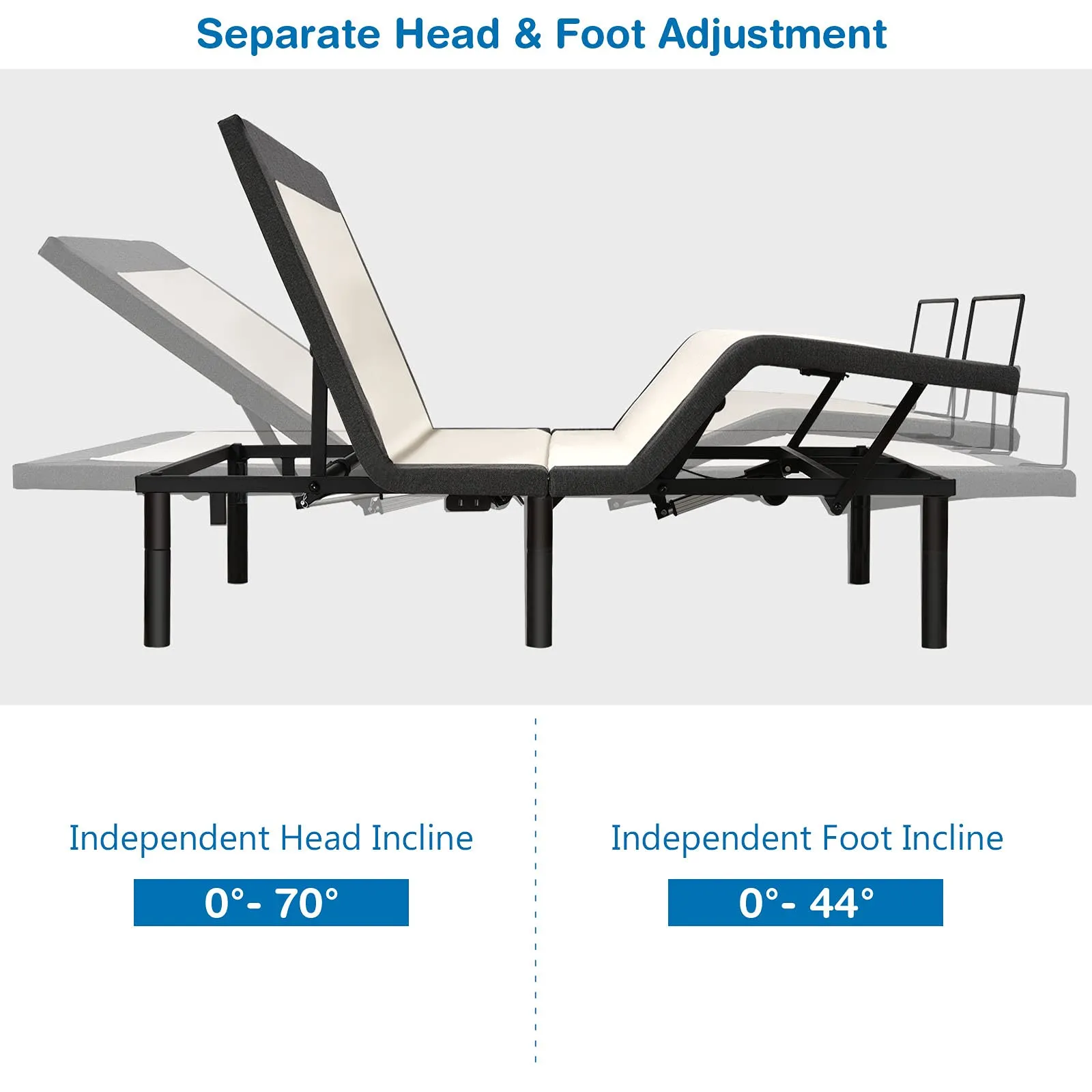 Giantex Zero Gravity Electric Adjustable Bed w/ Head and Foot Incline, Vibration Massage