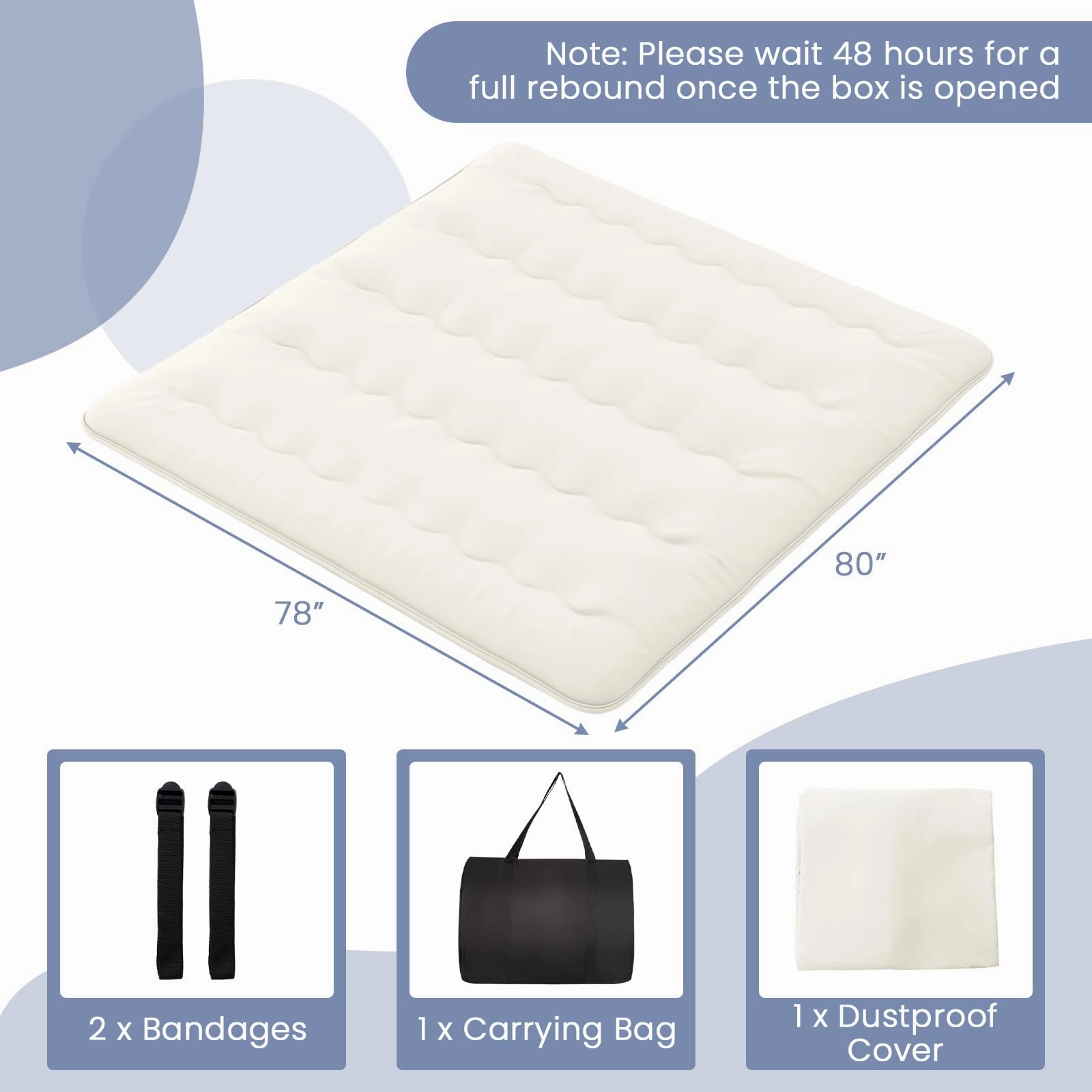 Giantex Japanese Floor Mattress, 4 Inch Futon Mattress with Washable Cover & Storage Bag