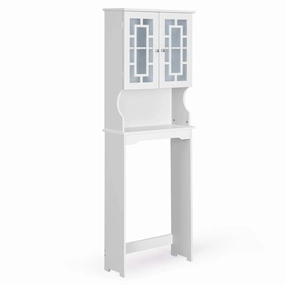 Giantex Over-The-Toilet Storage Spacesaver, Bathroom Organizer with Cabinet and Shelf bathroom storage cabinet, over toilet storage