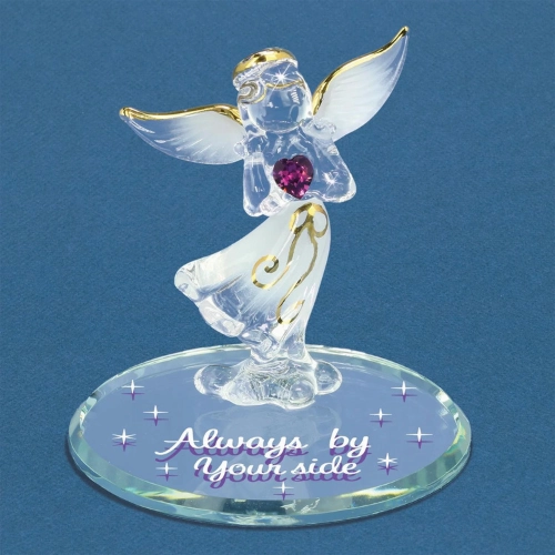 Glass Baron Always by Your Side Angel Glass Figurine Decorative Mirror,Home Decor Mirror