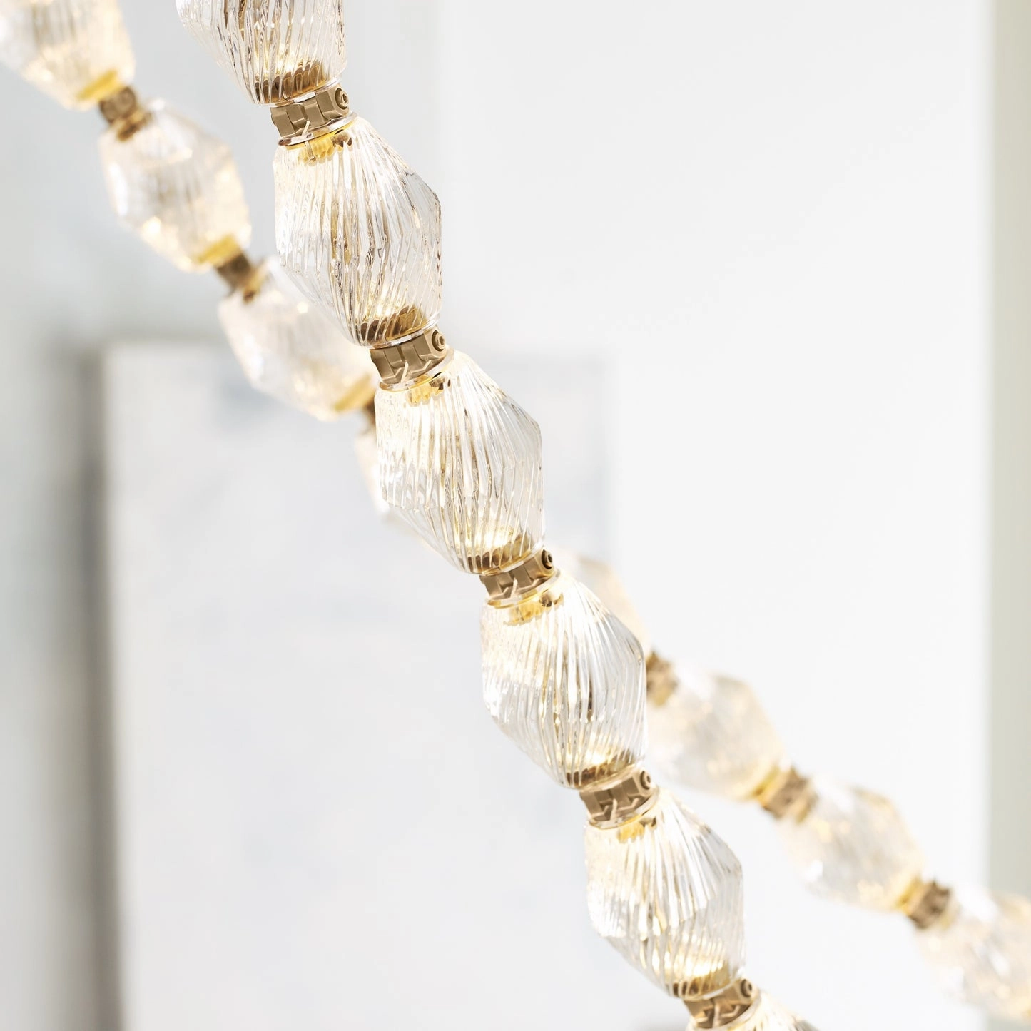 Glass Chain Chandelier