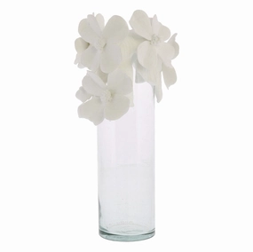 Glass Vase with Bone China Flower Crown Vase,Ceramic Vase