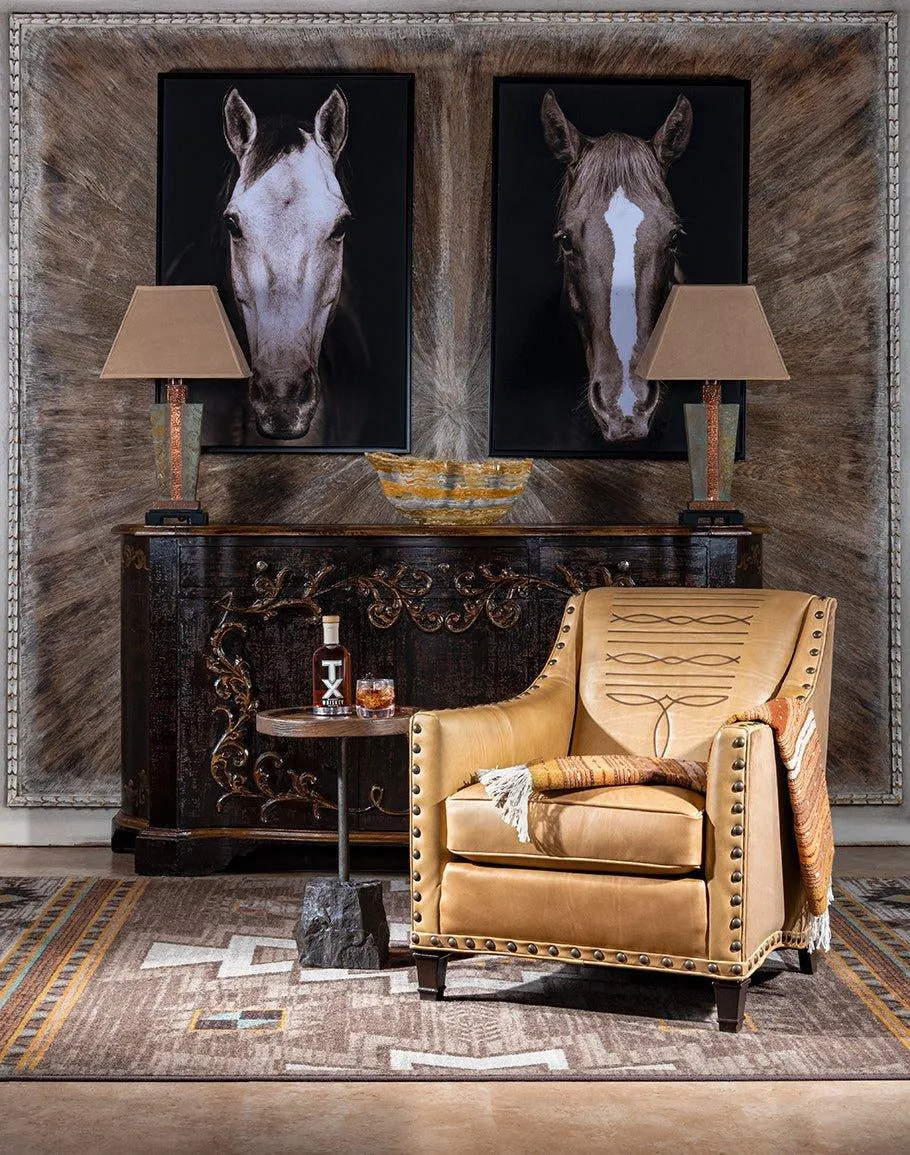 Hammered Copper & Slate Table Lamp