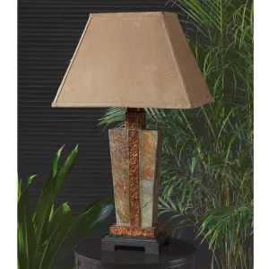 Hammered Copper & Slate Table Lamp mattress topper, bed base