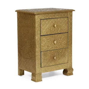 Handcrafted Boho 3 Drawer Nightstand - NH889313 office desk, work desk