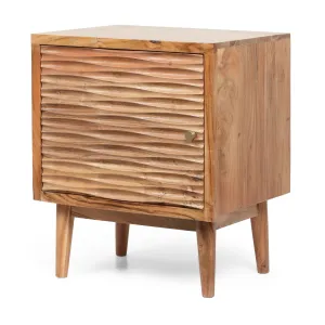 Handcrafted Boho Acacia Wood Nightstand, Natural - NH555413 office desk, work desk