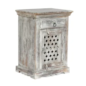 Handcrafted Boho Mango Wood Nightstand - NH907313 office desk, work desk