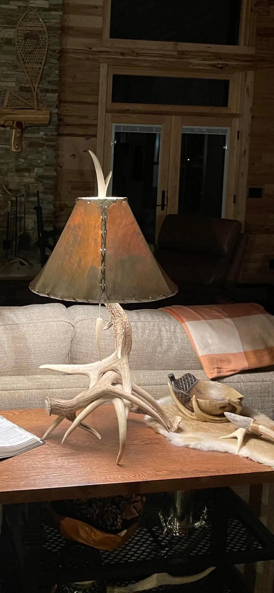 Handmade Genuine Rawhide Lamp Shades 3 Colors