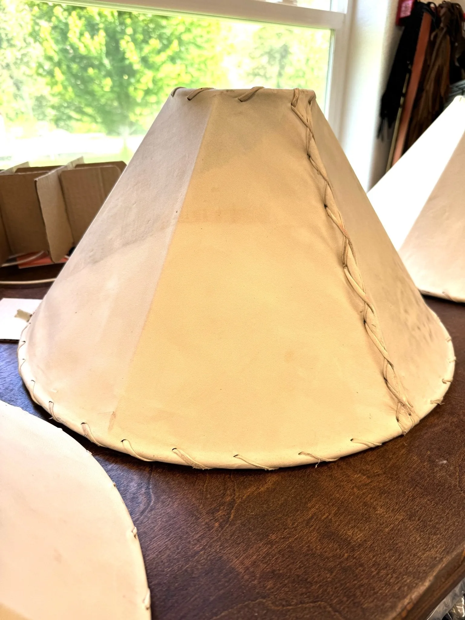 Handmade Genuine Rawhide Lamp Shades 3 Colors