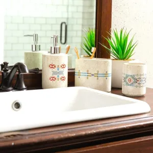 Happy Canyon Southwest Bath Accessories Set bathroom accessories, soap dispenser
