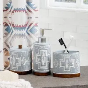 Harding Blue Bath Set bathroom accessories, soap dispenser